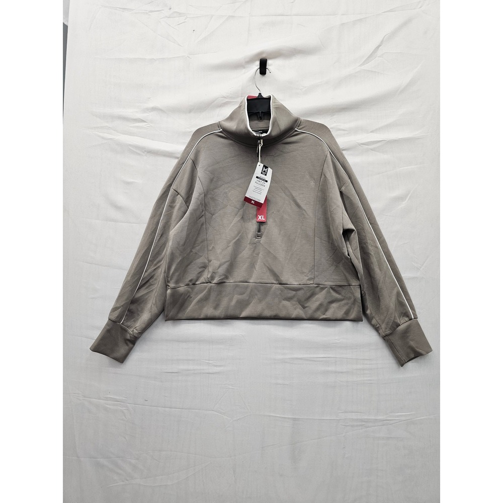 Member's Mark Womens Sandwash Half Zip Pullover Grey Modal Blend Size XL